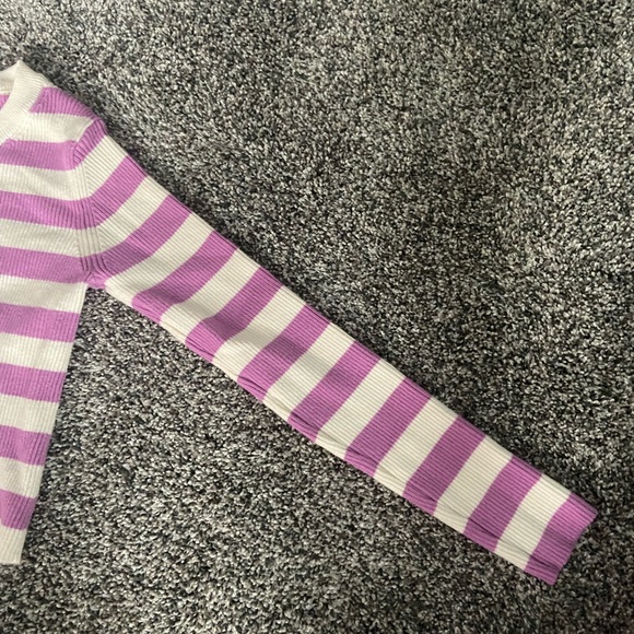 Zara Kids Ribbed Knit Sweater in lilac and white - Picture 5 of 6